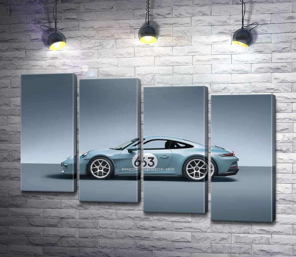 модульна картина Витончений спорткар Porsche 911 ST (Модуль №19)