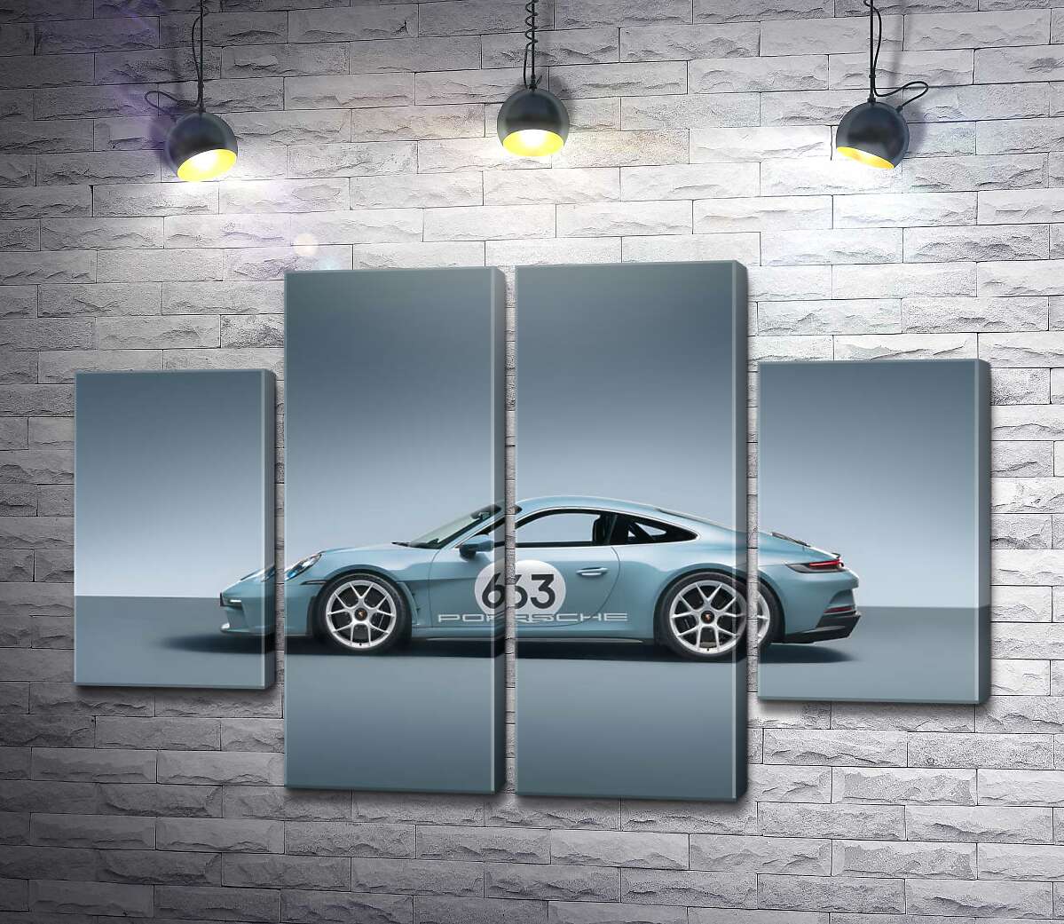 модульна картина Витончений спорткар Porsche 911 ST (Модуль №20)