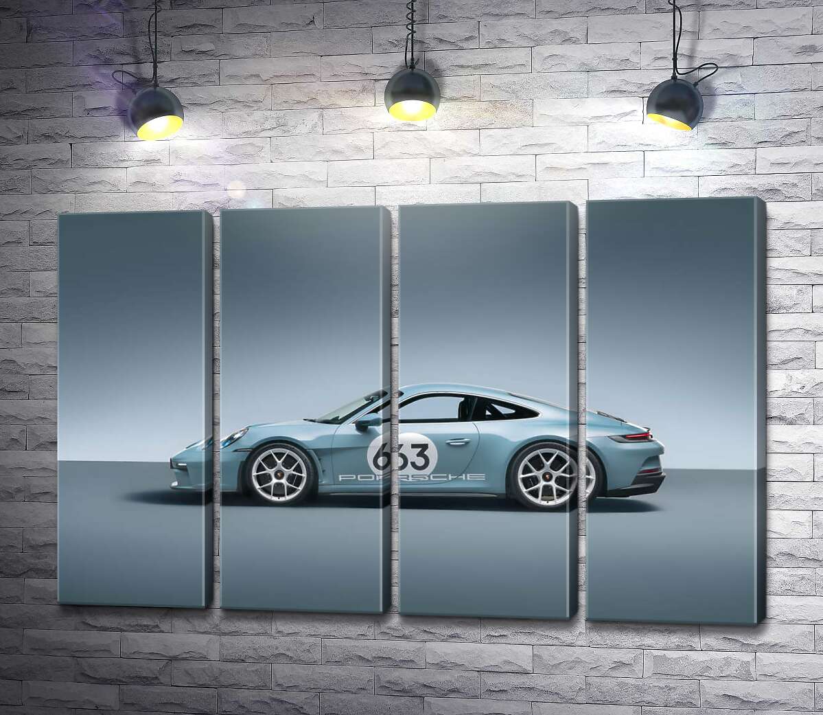 модульна картина Витончений спорткар Porsche 911 ST (Модуль №24)