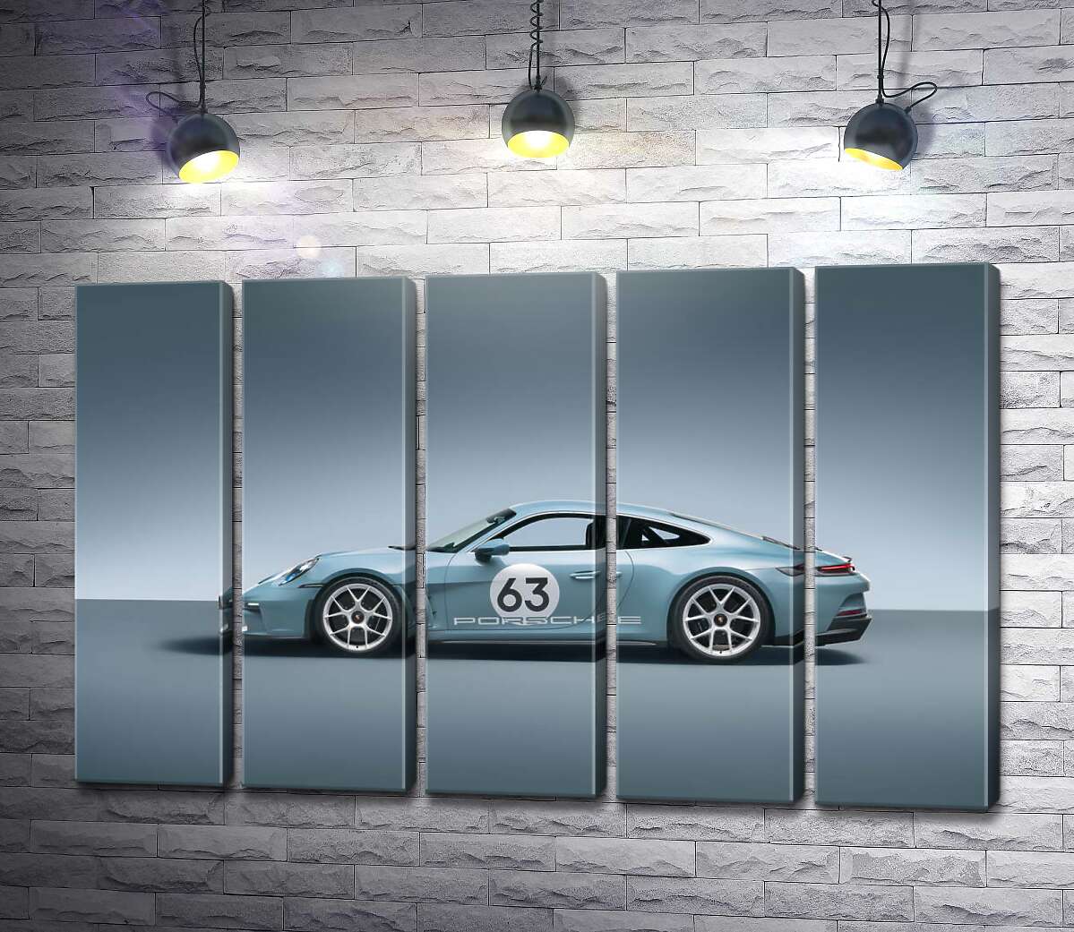 модульная картина Изящный спорткар Porsche 911 ST (Модуль №26)