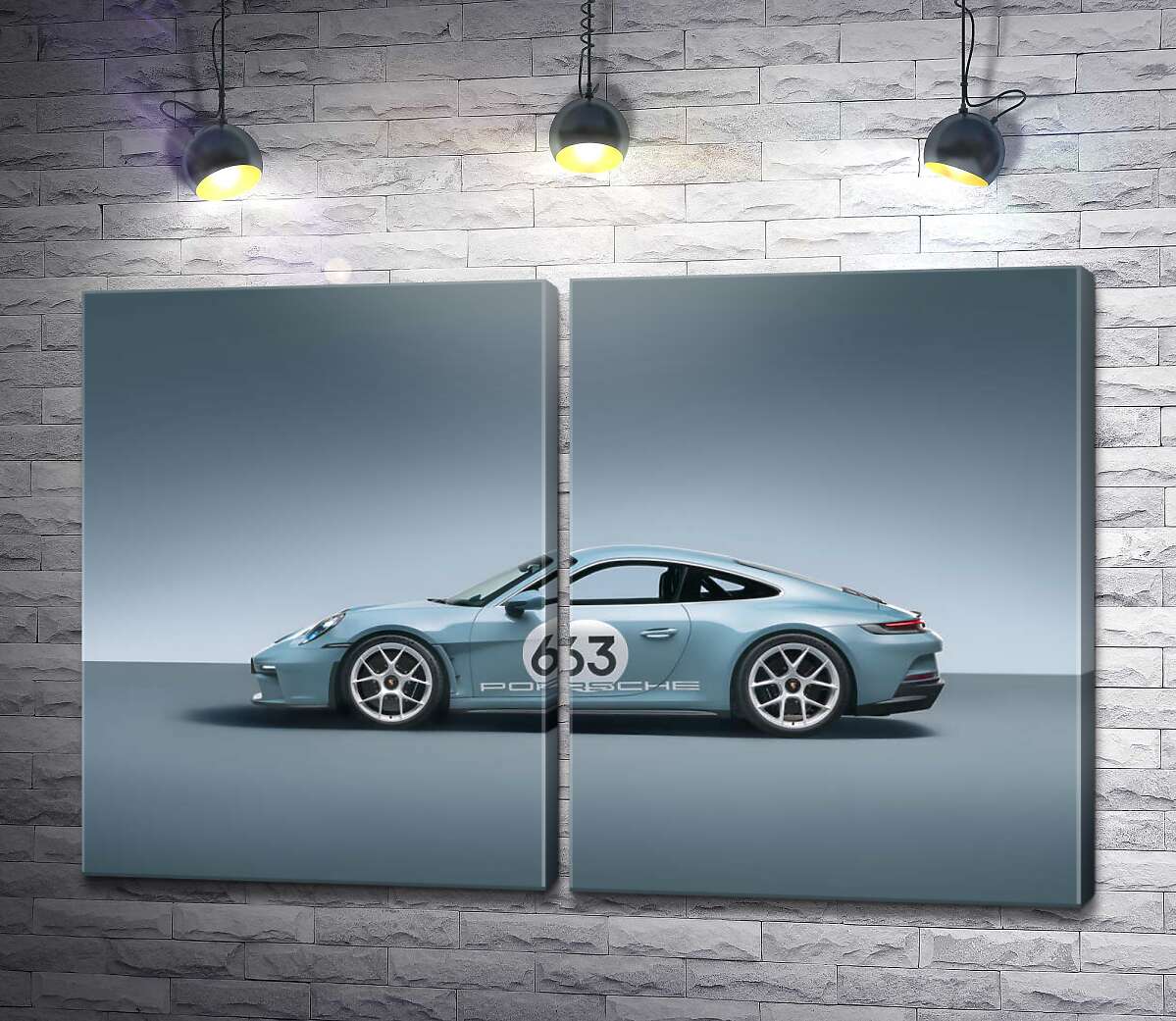 модульна картина Витончений спорткар Porsche 911 ST