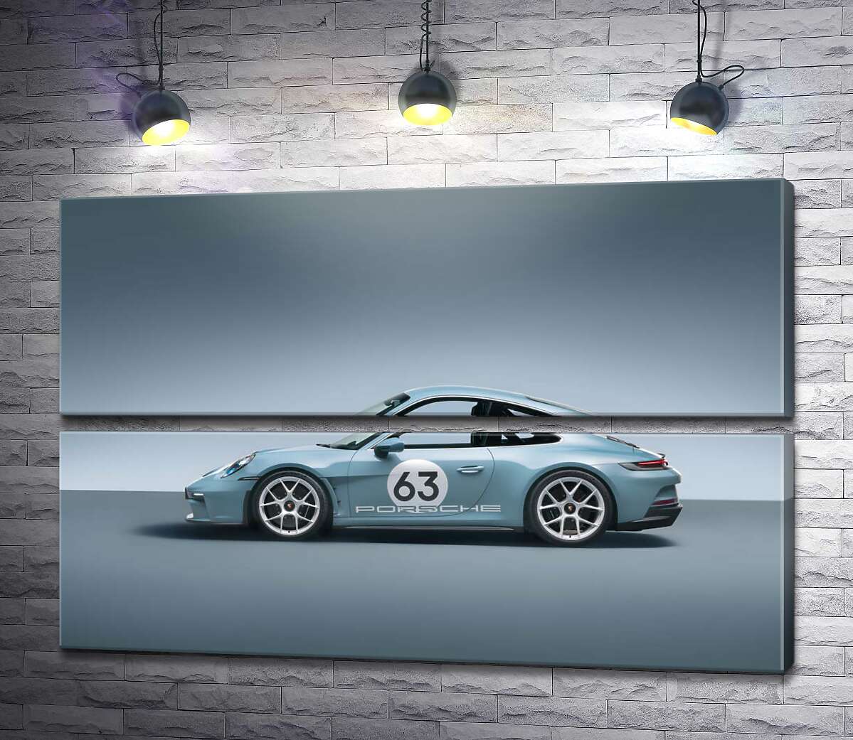 модульна картина Витончений спорткар Porsche 911 ST (Модуль №7)