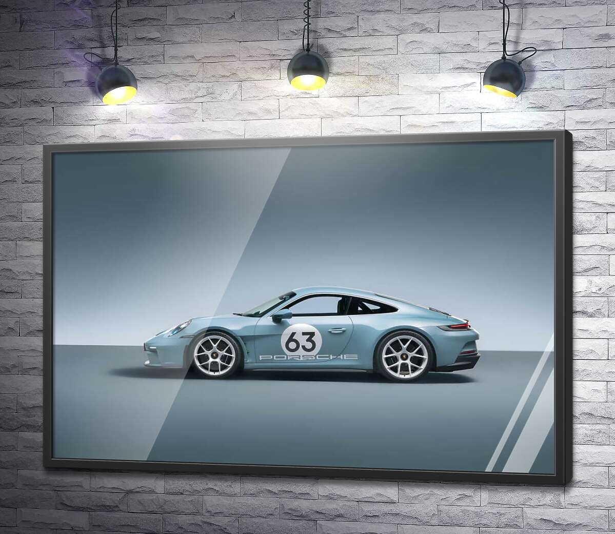 постер Изящный спорткар Porsche 911 ST