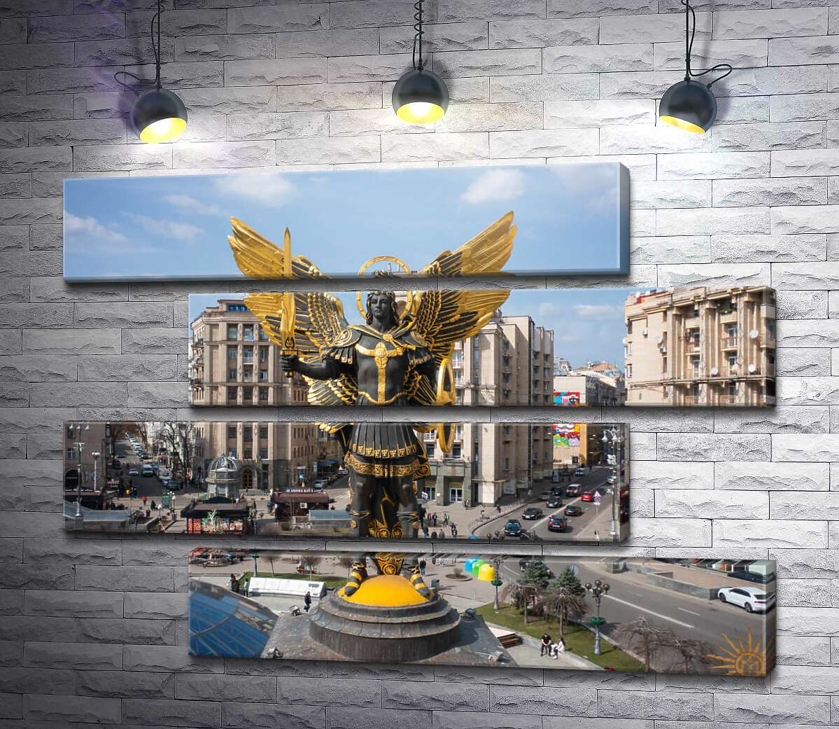 модульна картина Скульптура Архангела Михайла у Києві (Модуль №23)