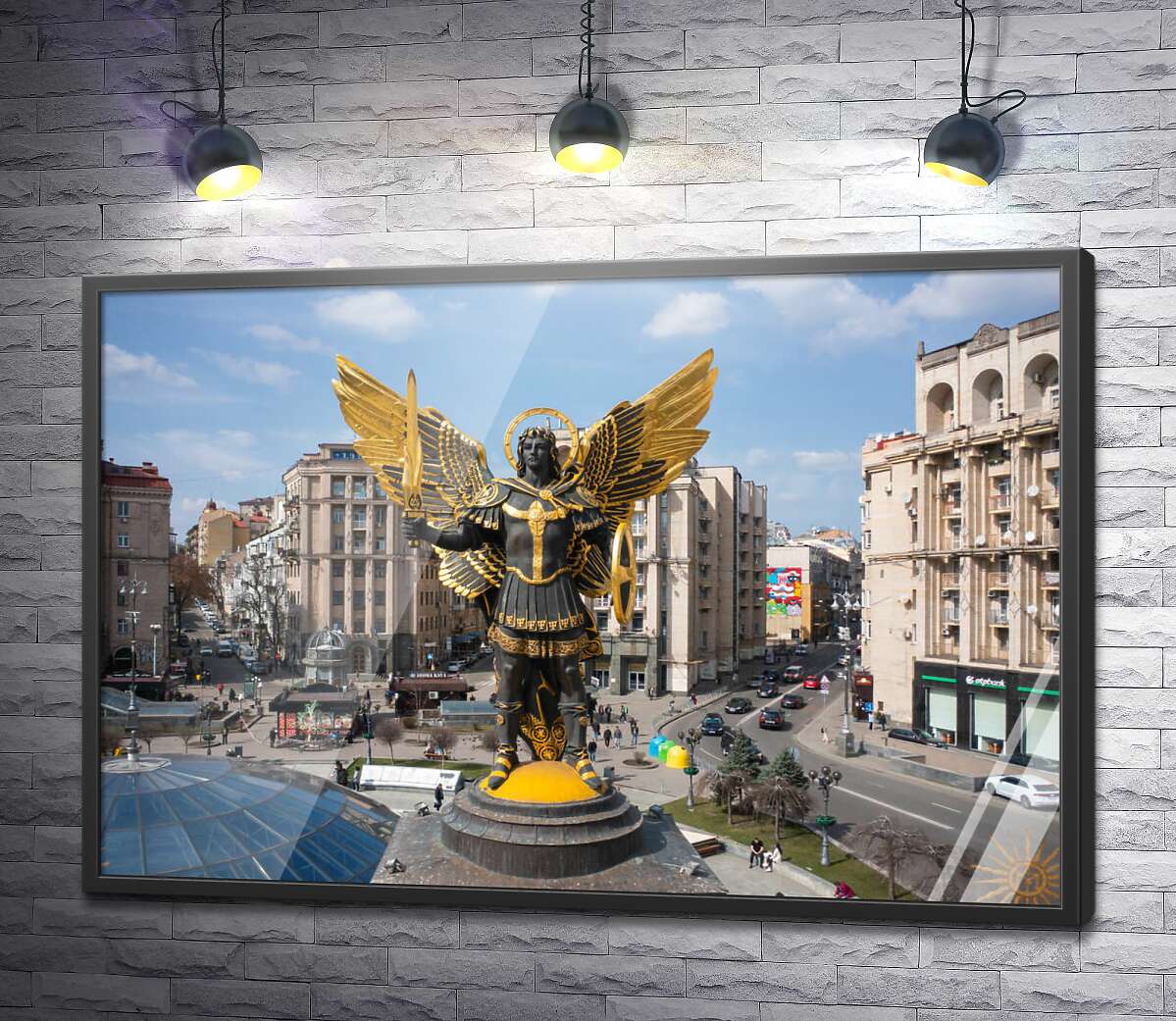 постер Скульптура Архангела Михаила в Киеве