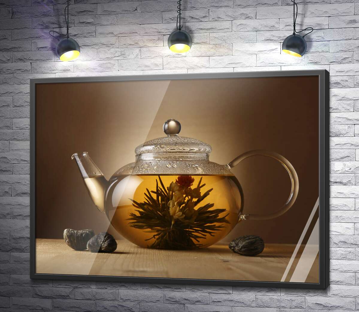 постер Яскрава квітка зв'язаного чаю