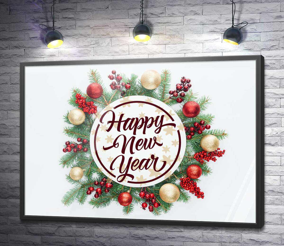 постер Новогоднее пожелание: Happy new year