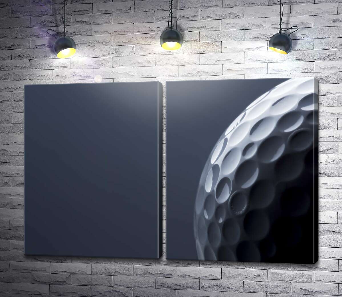 модульная картина Мячик для гольфа крупным планом