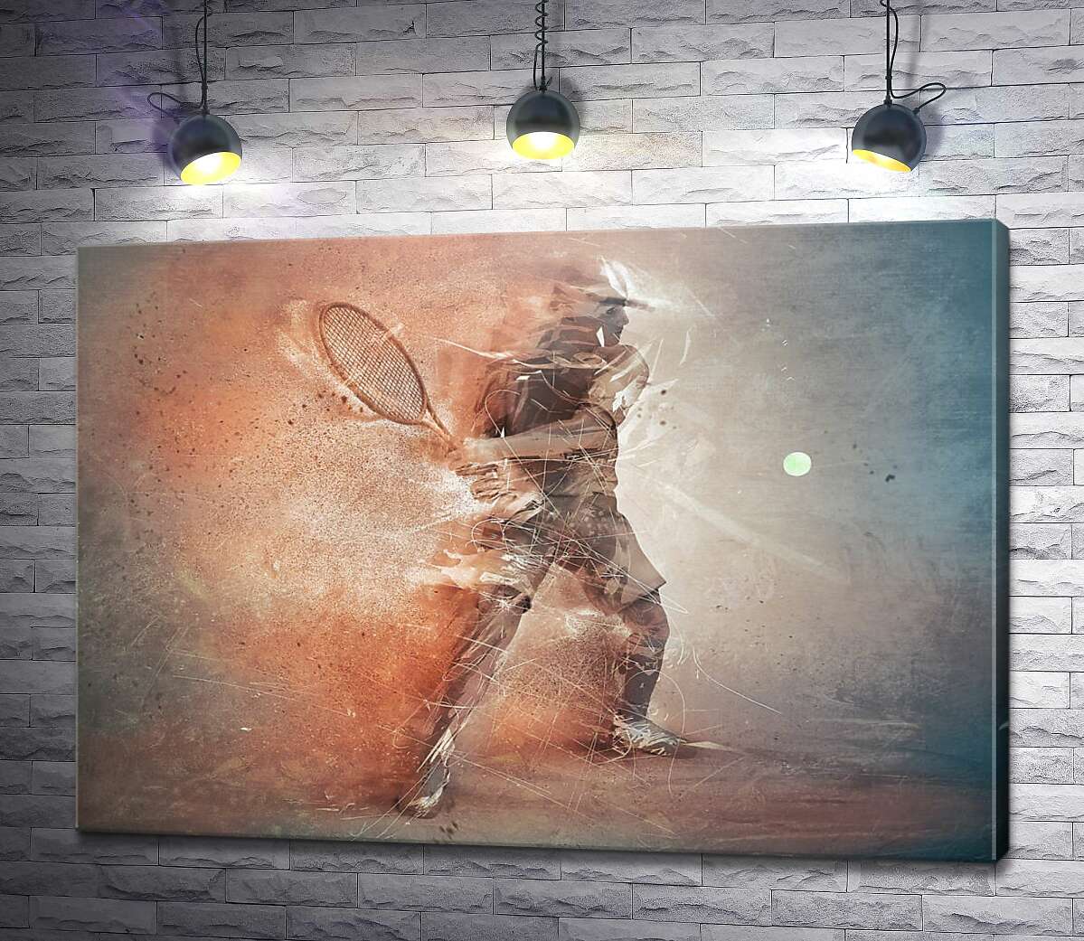 картина Образ теннисиста, играющего в теннис