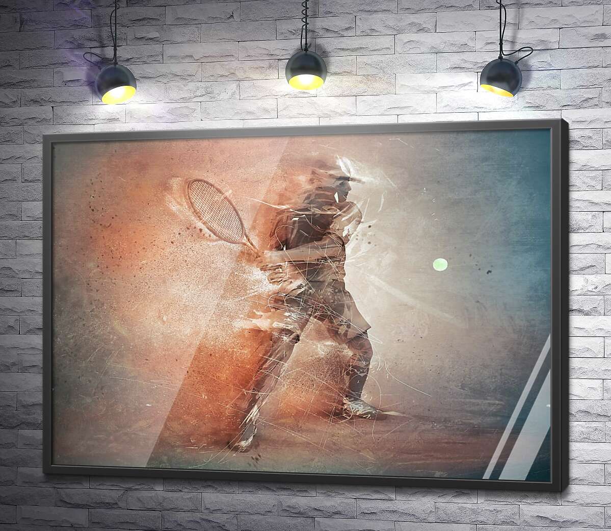 постер Образ тенісиста, який грає в теніс