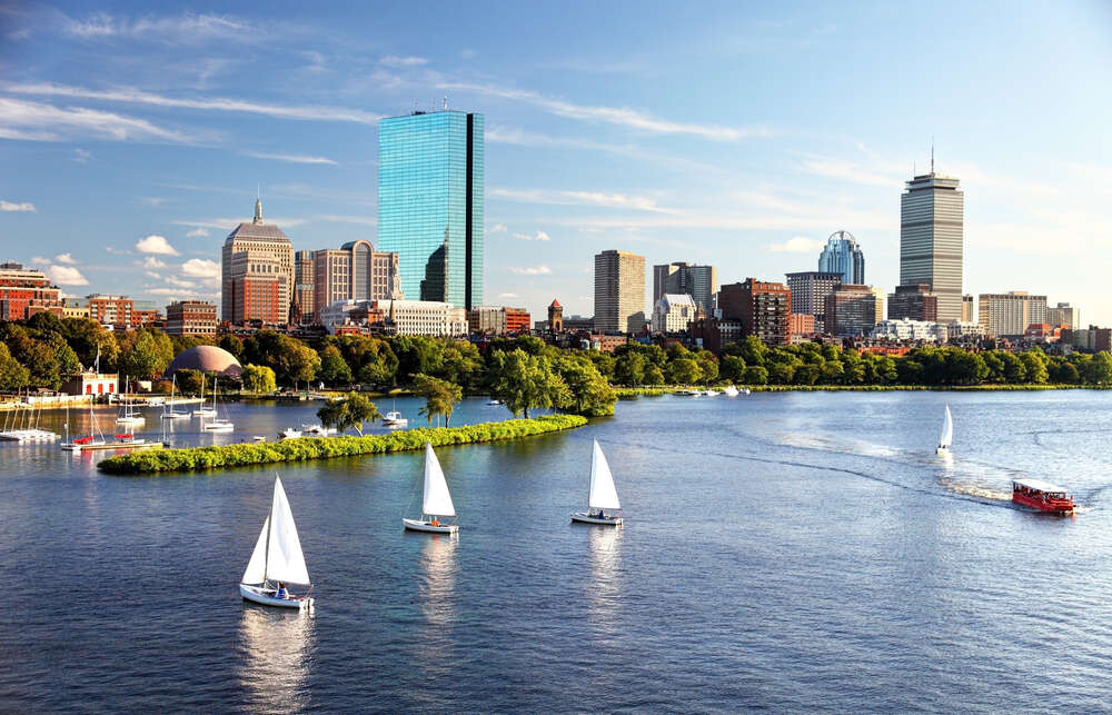 картина-постер Мальовничий вид на затоку Бостона