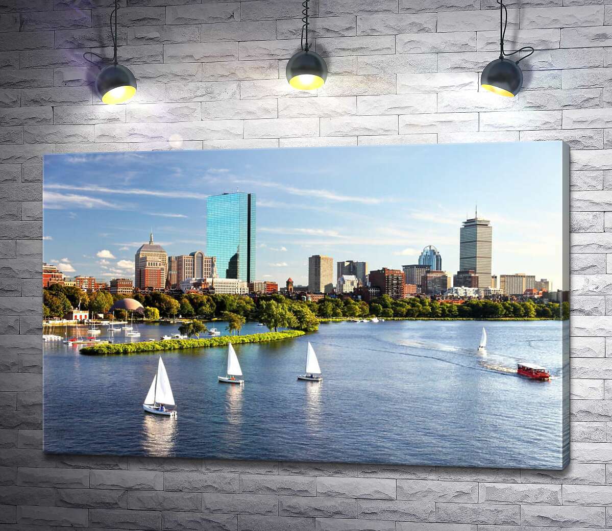 картина Живописный вид на бостонский залив