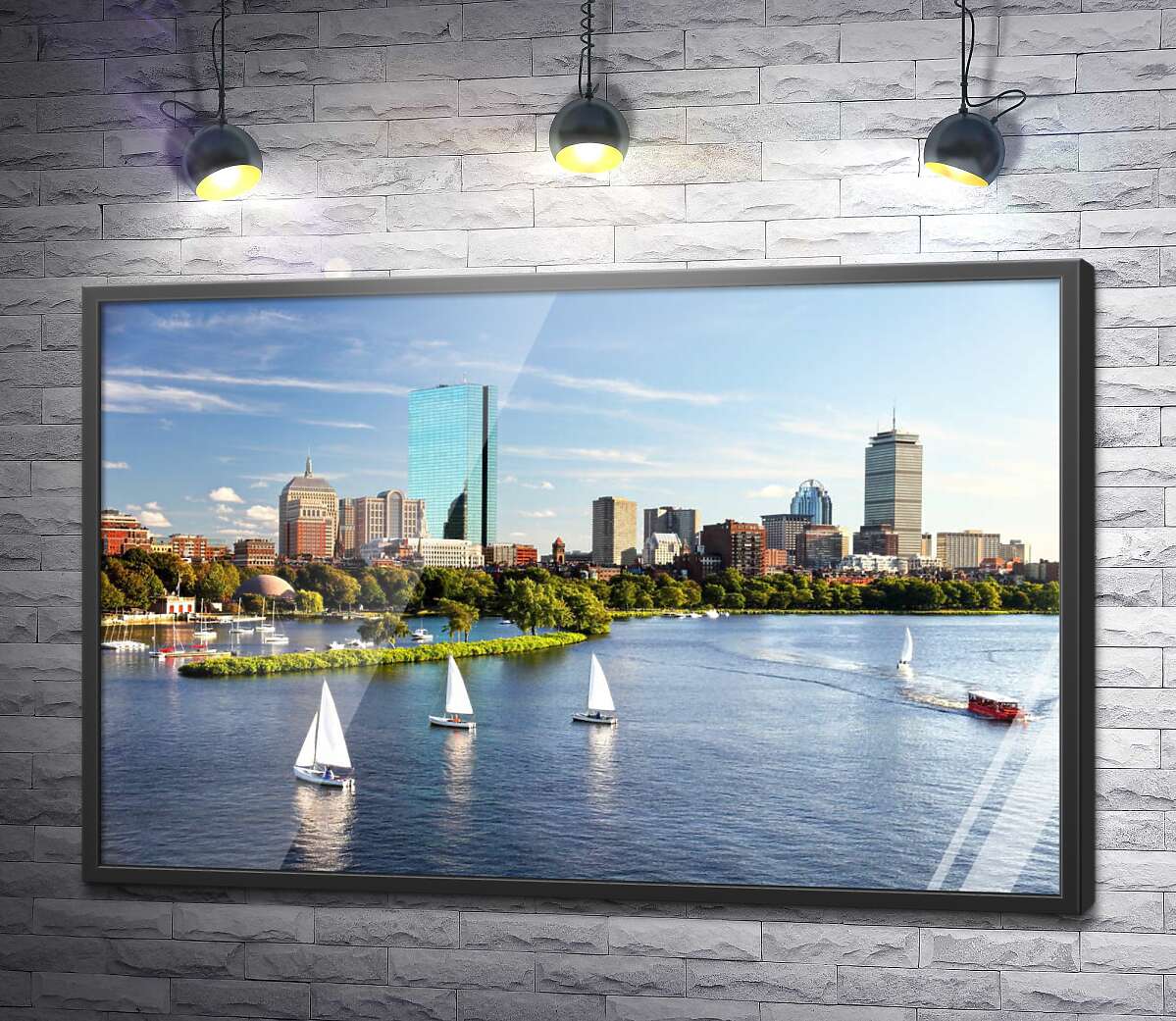 постер Живописный вид на бостонский залив