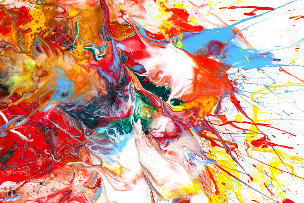 картина-постер Брызги разноцветных красок