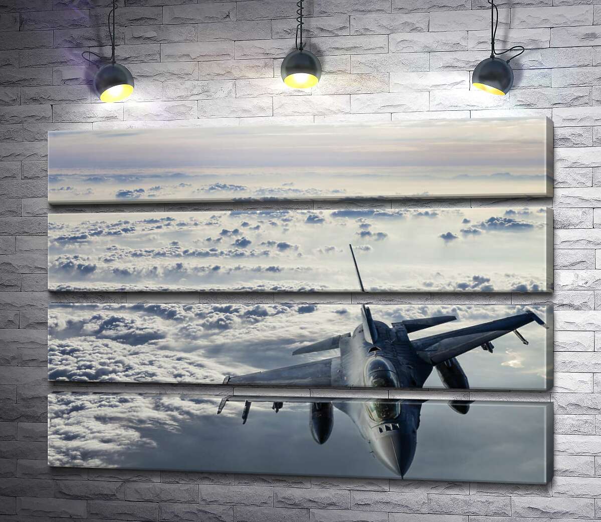 модульная картина Самолет F-16 Falcon в небе (Модуль №22)