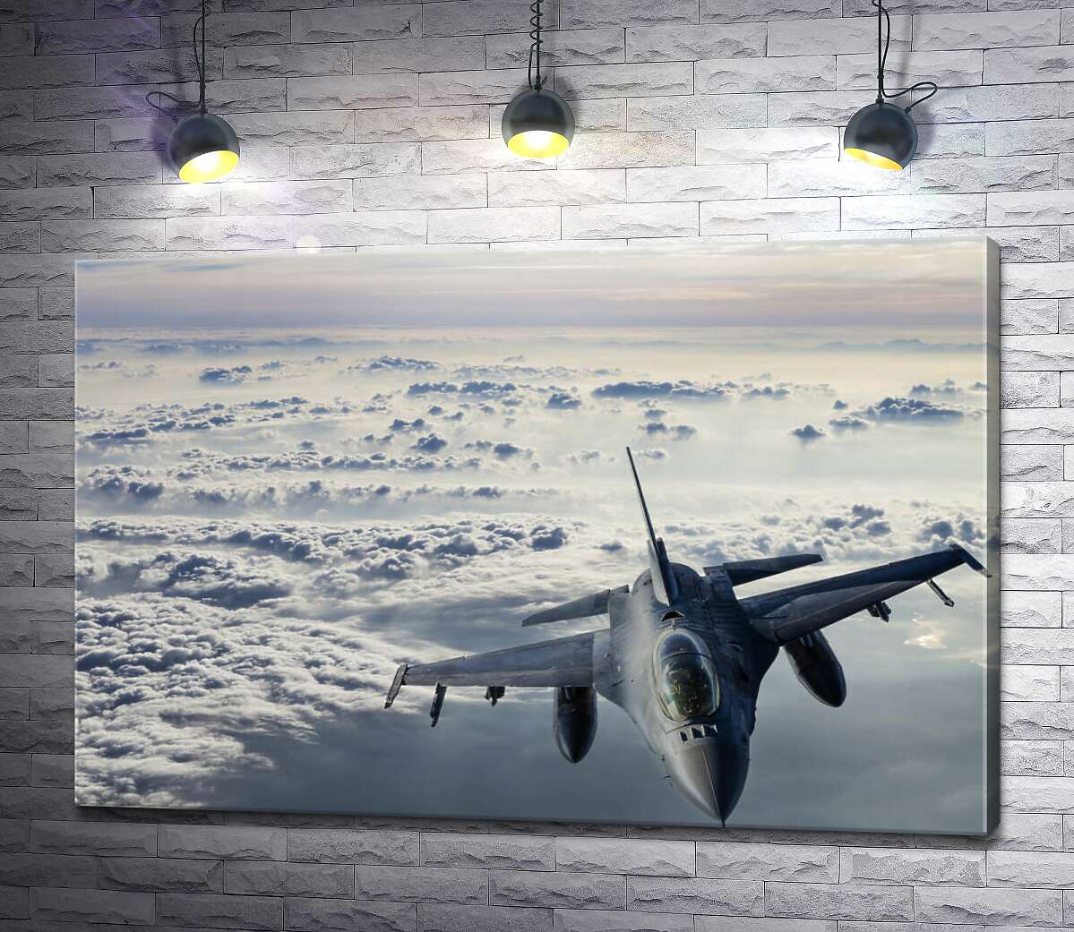 картина Самолет F-16 Falcon в небе