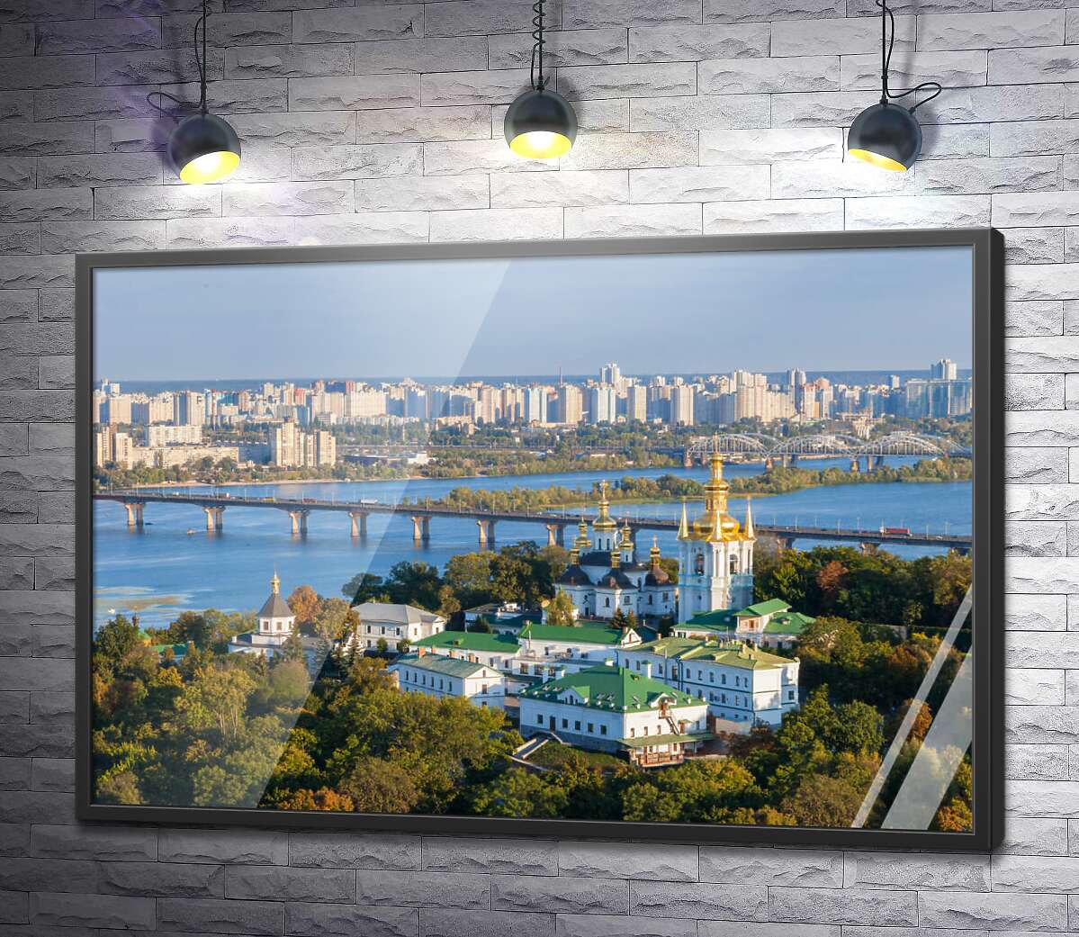 постер Вид с высоты на киевскую Лавру