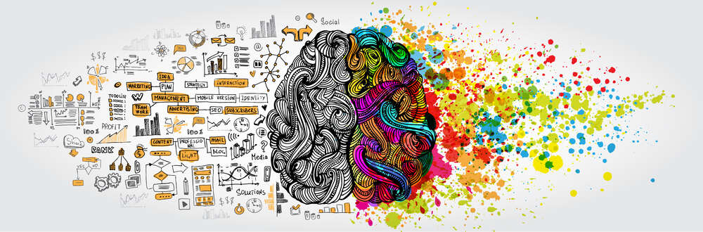 картина-постер Техническая и творческая сторона мозга