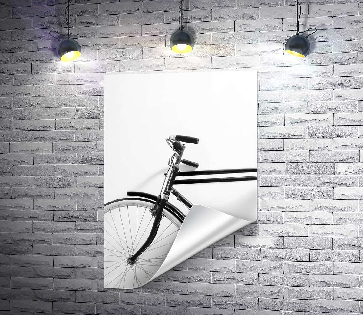 друк Фрагмент чорно-білого велосипеда