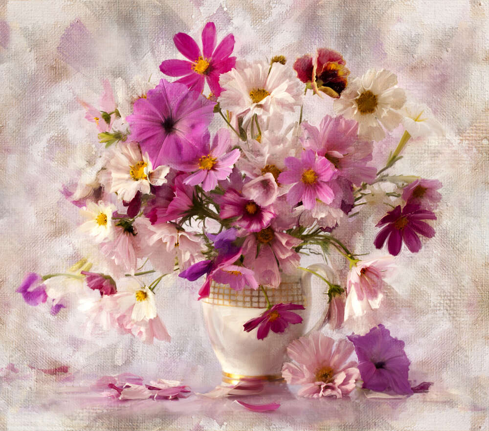 картина-постер Ваза з польовими квітами