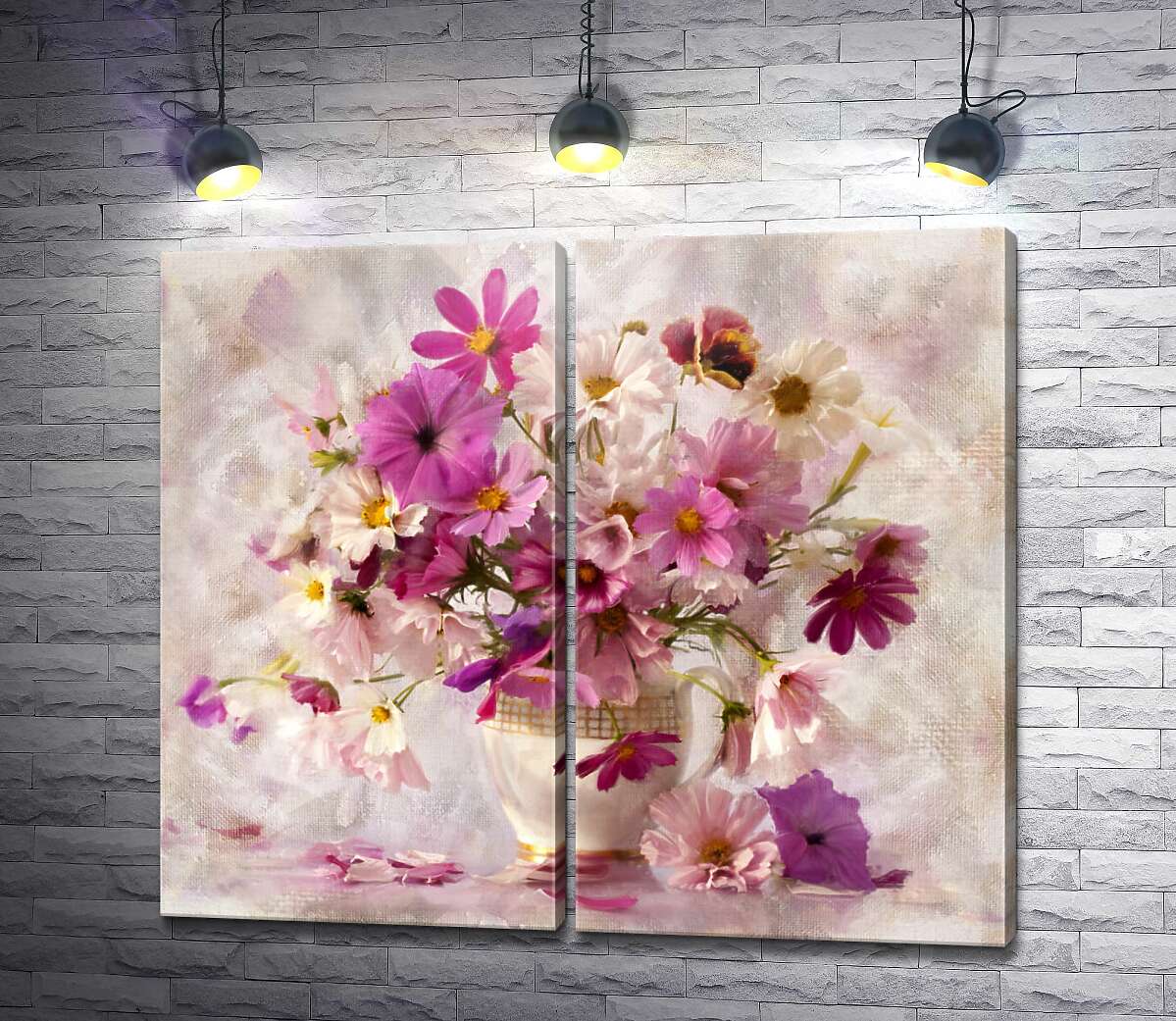 модульна картина Ваза з польовими квітами