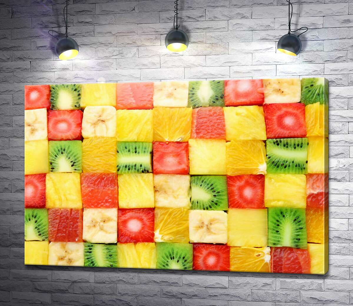картина Кубики фруктов