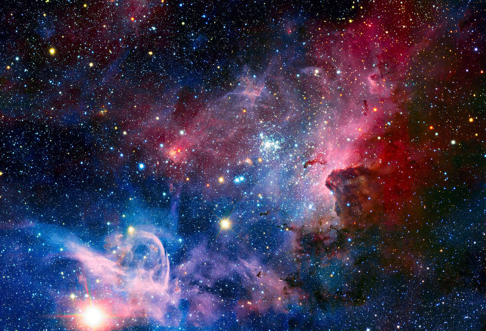 картина-постер Різнокольорове світіння космічних тіл