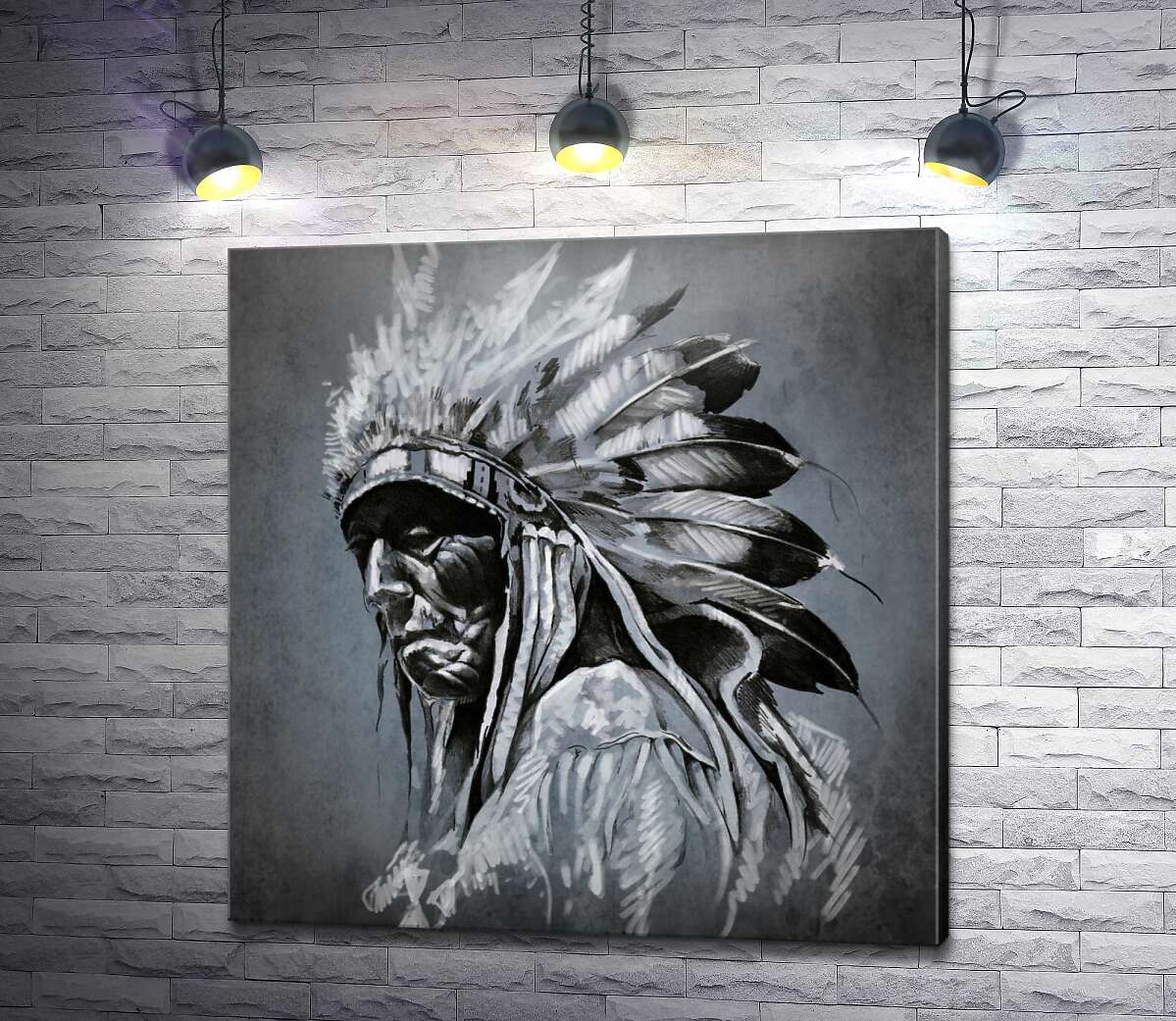картина Портрет пожилого индейца