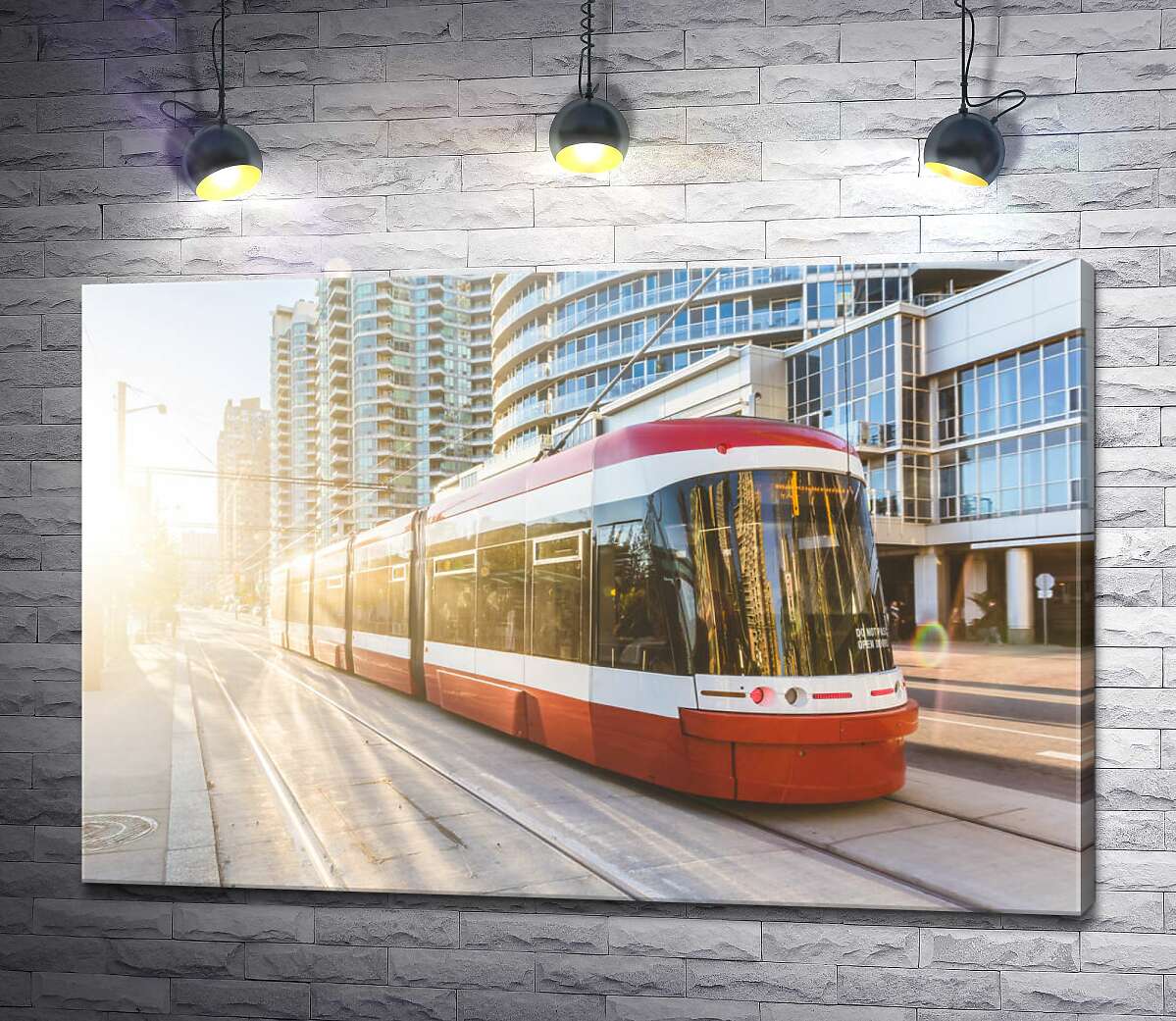 картина Швидкісний трамвай у сучасному місті