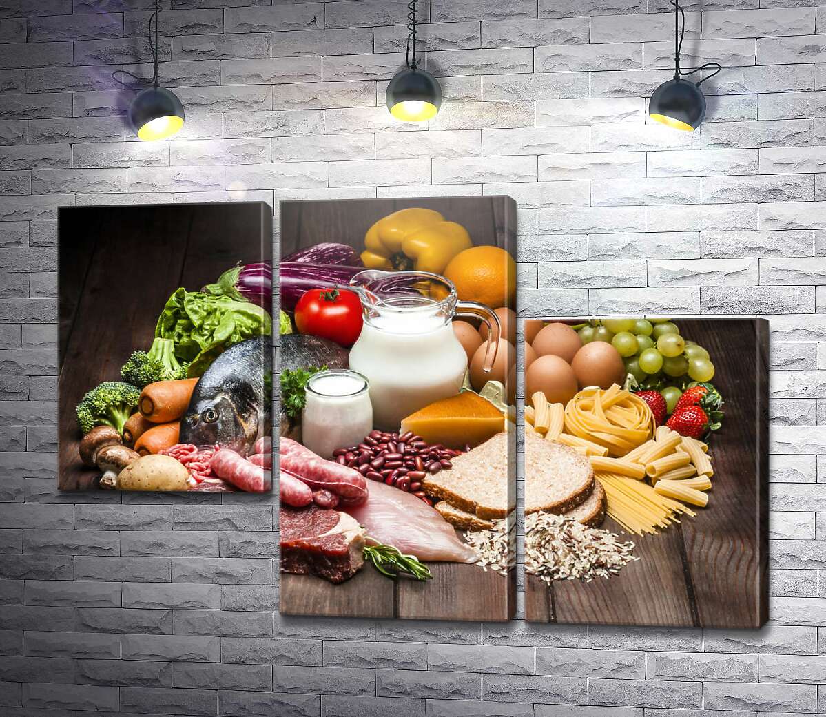 модульная картина Натюрморт из продуктов питания (Модуль №13)