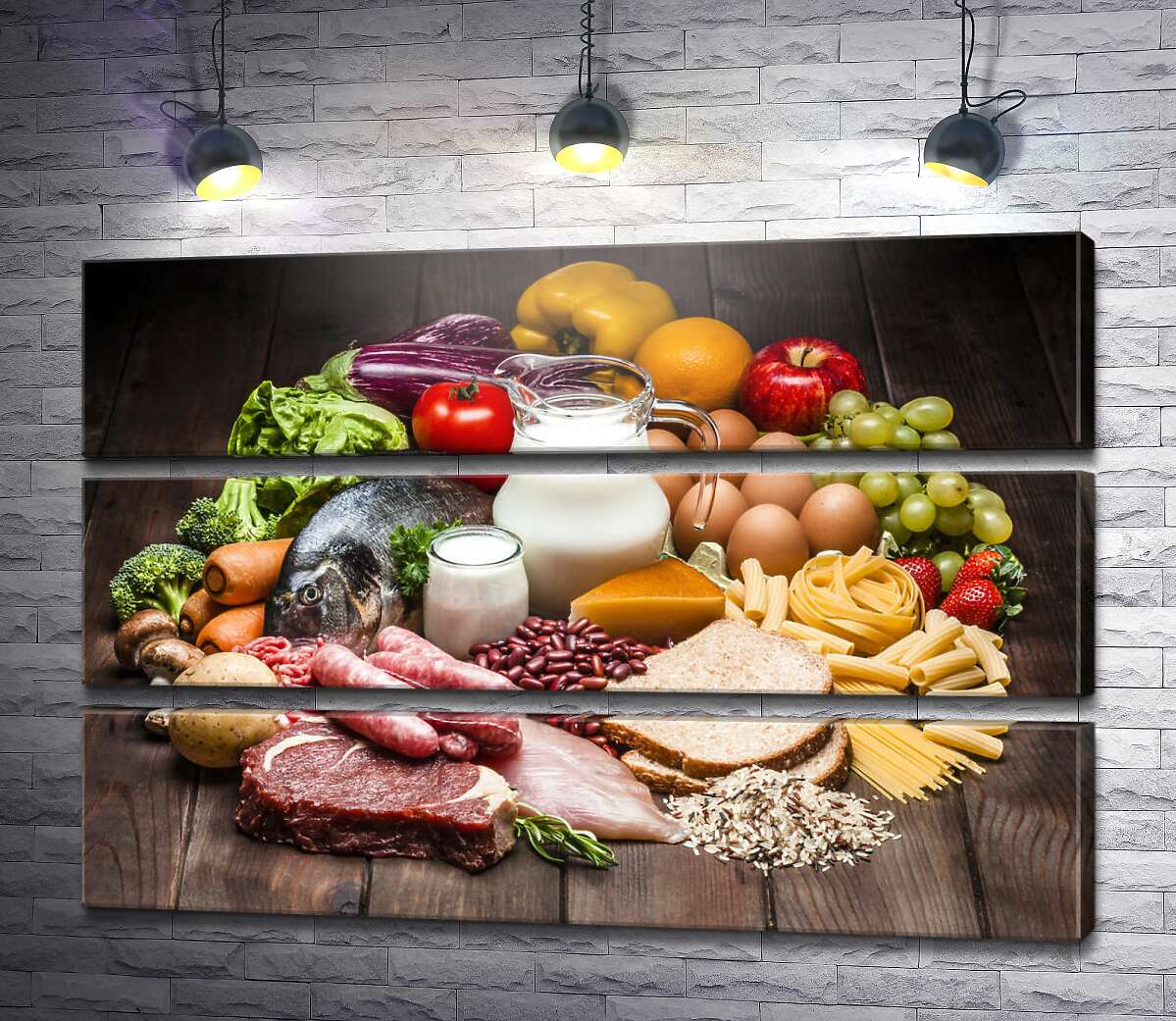 модульная картина Натюрморт из продуктов питания (Модуль №15)