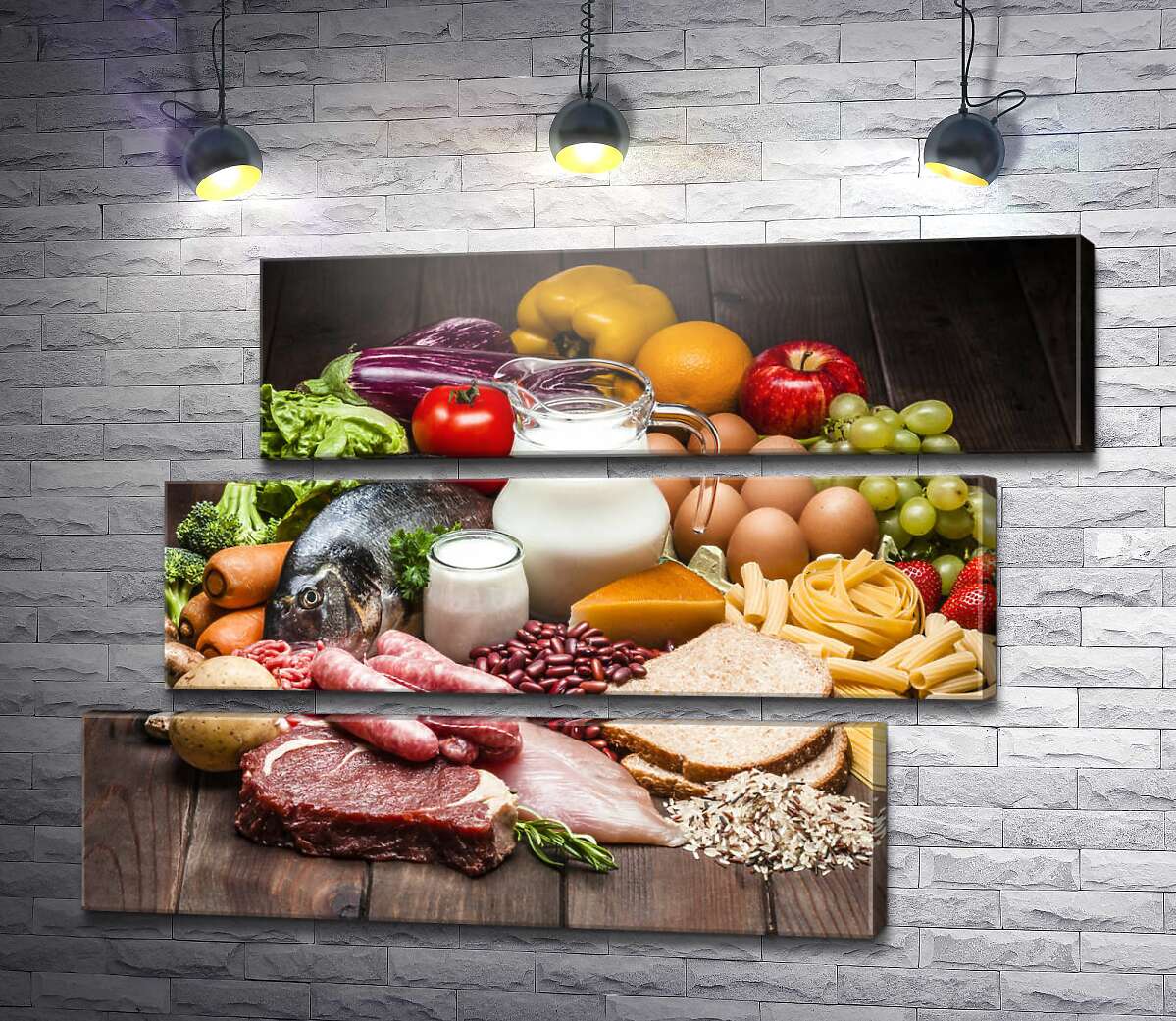 модульна картина Натюрморт із продуктів харчування (Модуль №17)