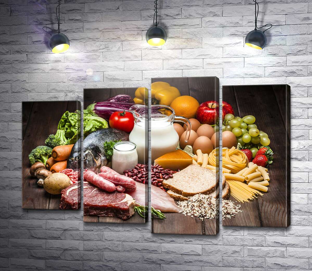 модульная картина Натюрморт из продуктов питания (Модуль №3)