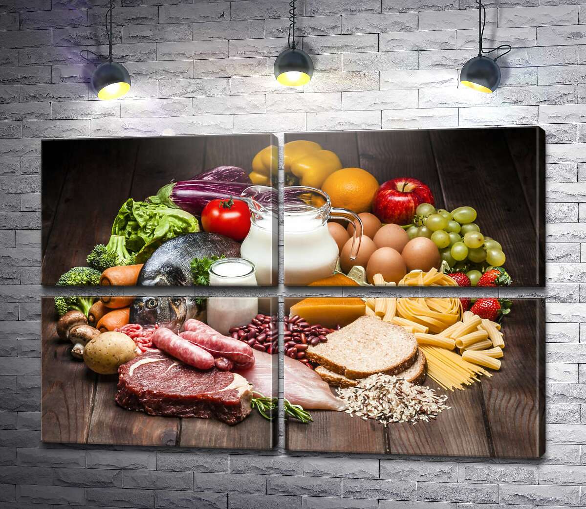 модульная картина Натюрморт из продуктов питания (Модуль №25)