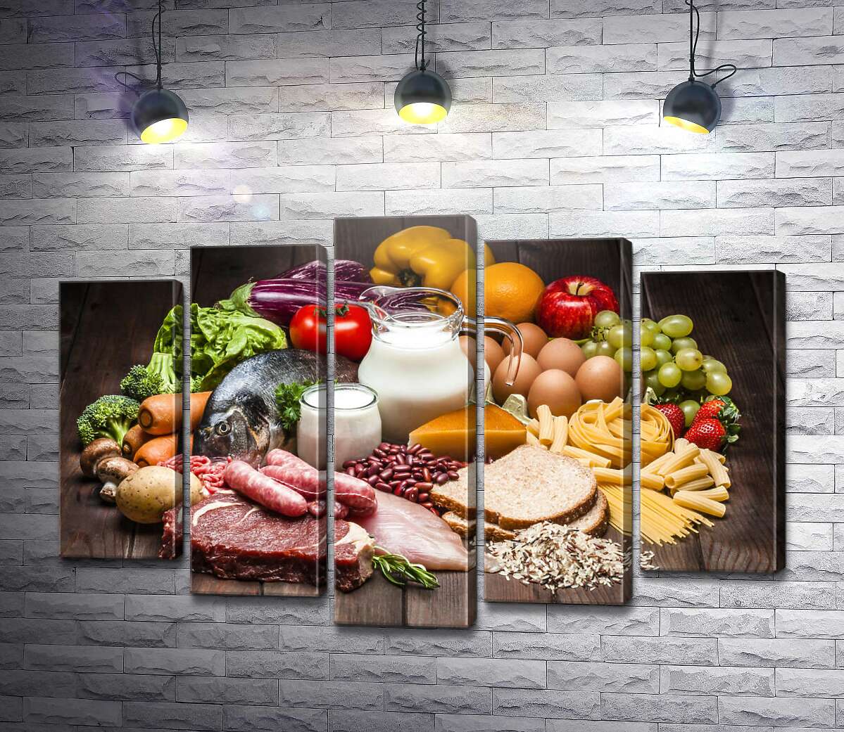 модульна картина Натюрморт із продуктів харчування (Модуль №4)