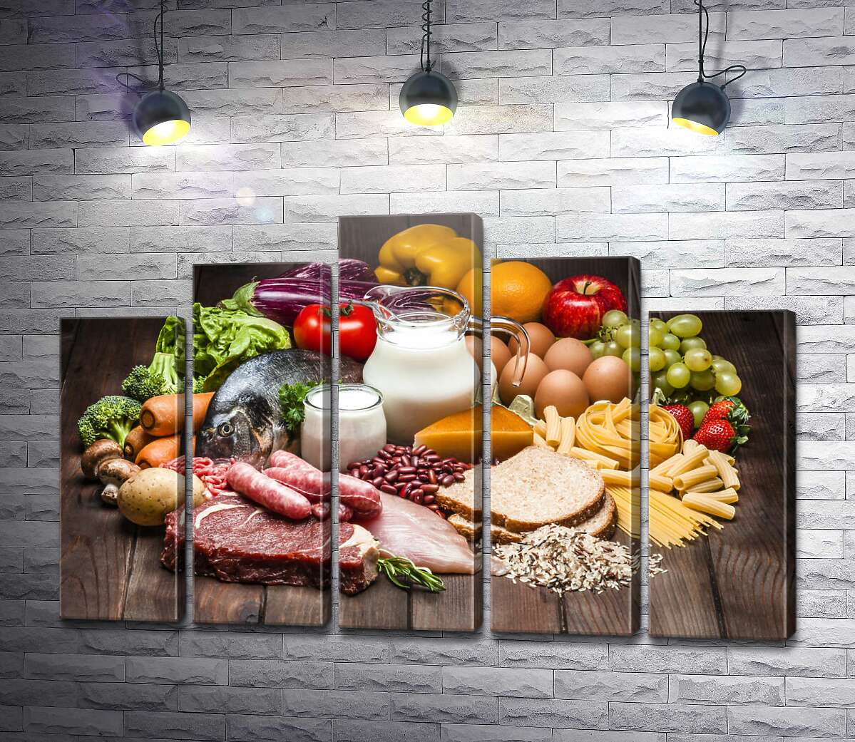 модульная картина Натюрморт из продуктов питания (Модуль №29)