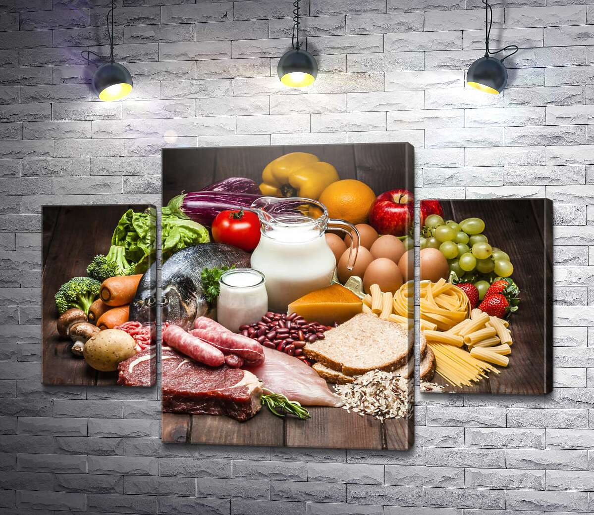 модульная картина Натюрморт из продуктов питания (Модуль №5)