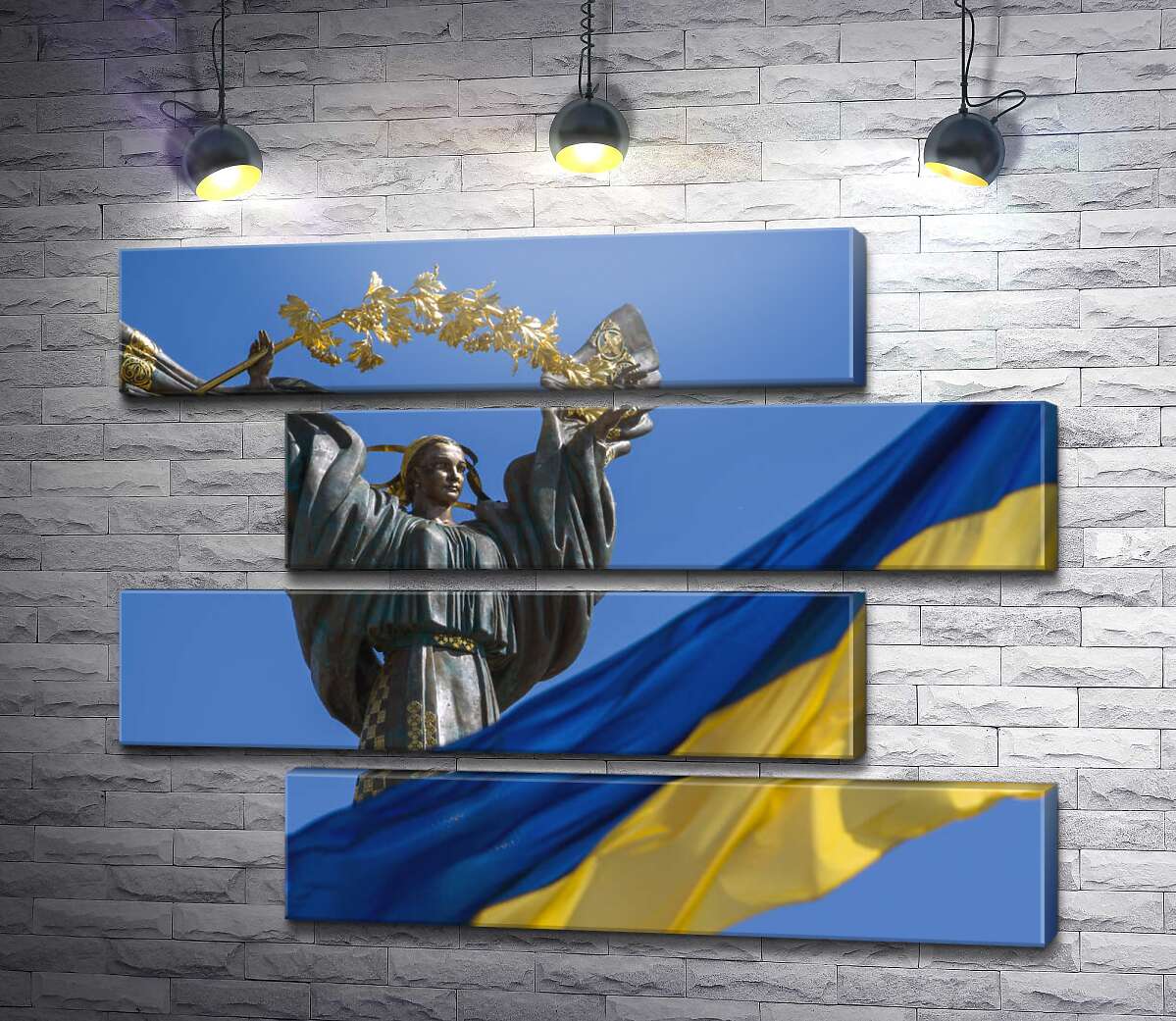 модульна картина Прапор України на тлі Монументу Незалежності (Модуль №23)