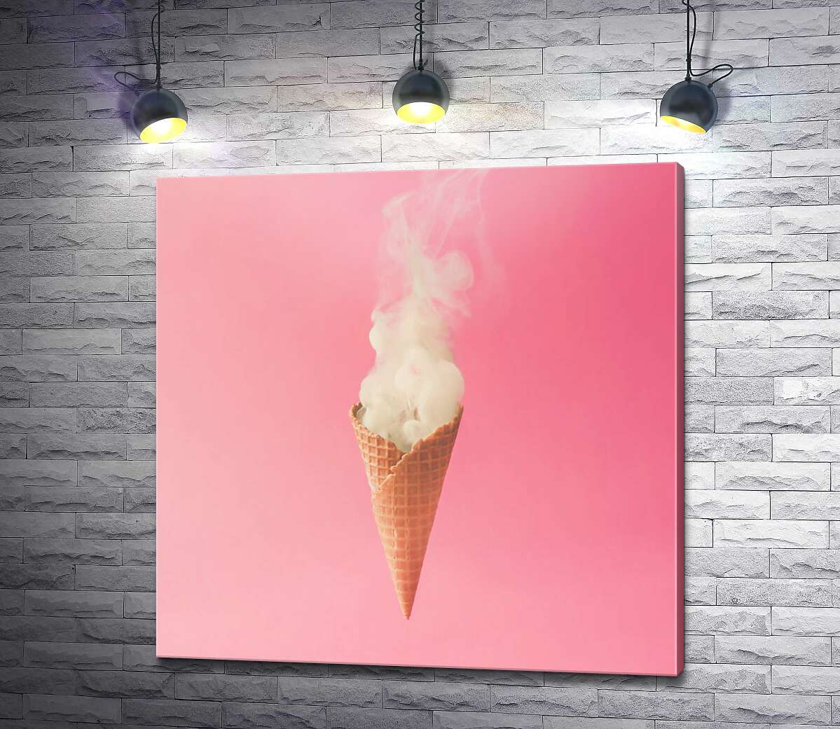 картина Дымный стаканчик мороженого