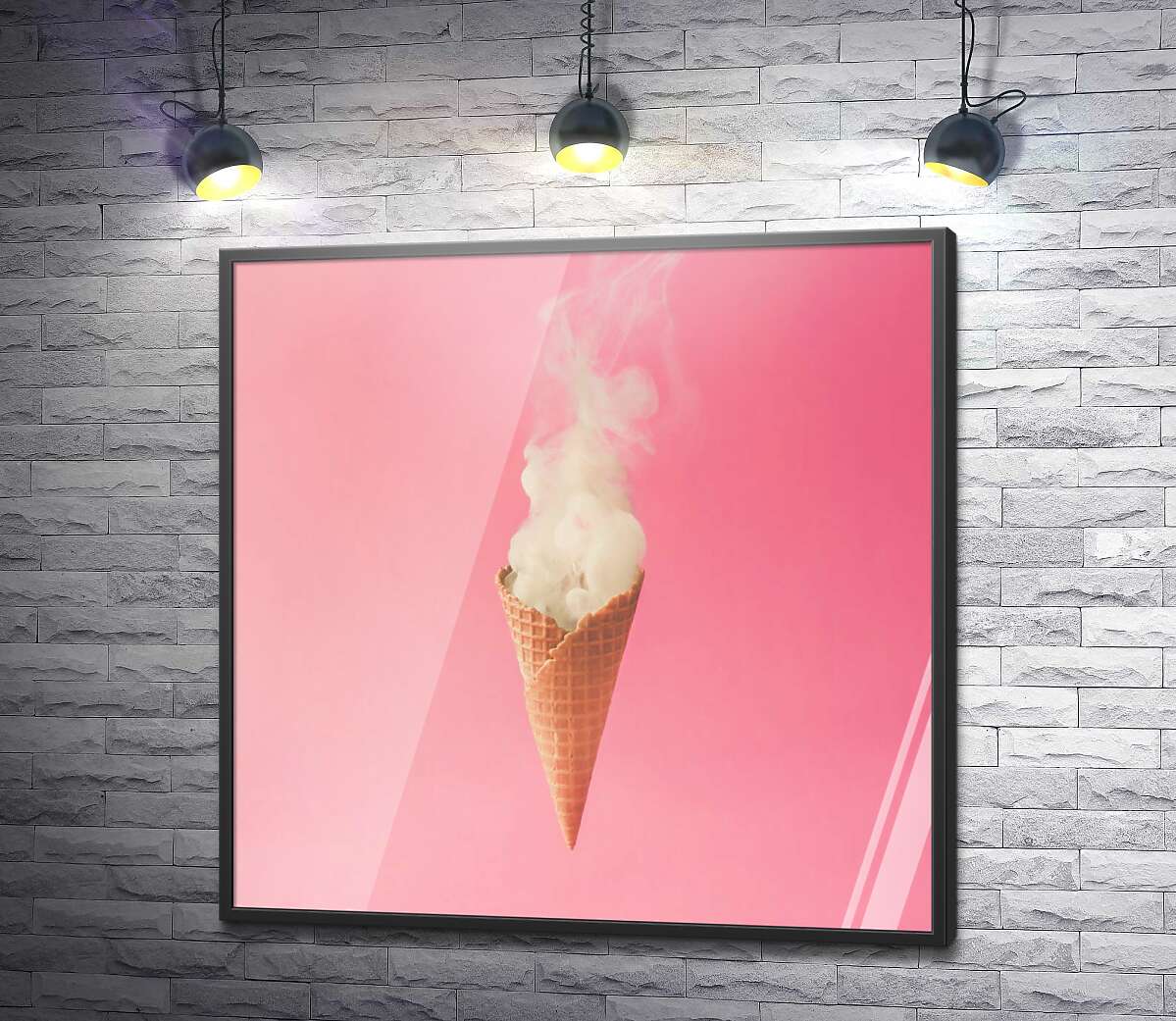 постер Дымный стаканчик мороженого