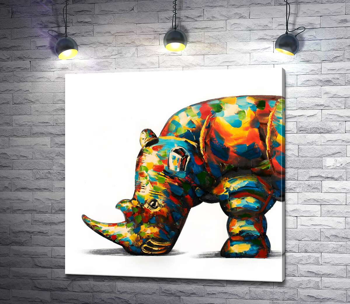картина Красочный носорог