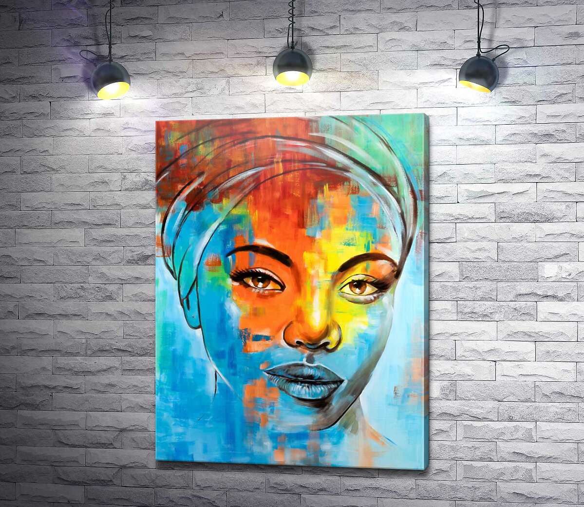 картина Портрет обворожительной афро девушки