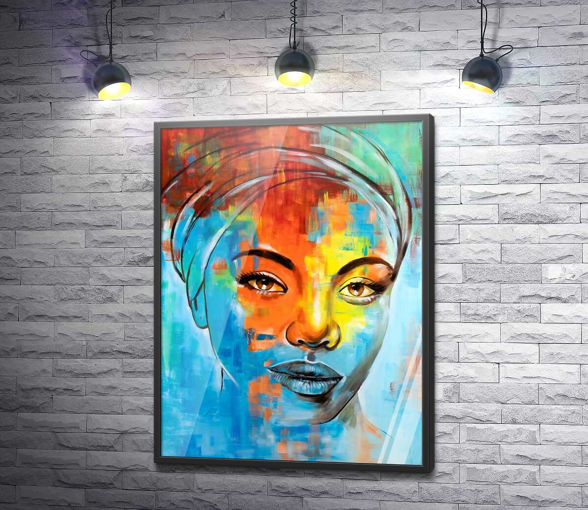 постер Портрет чарівної афро дівчини