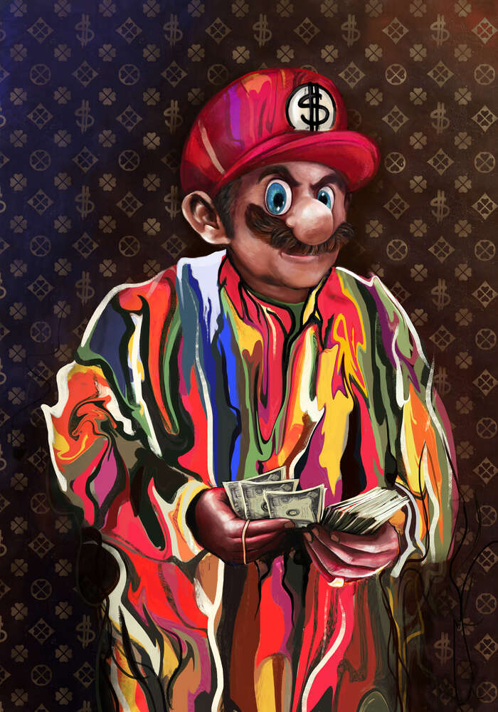 картина-постер Супер Марио - финансовый барон