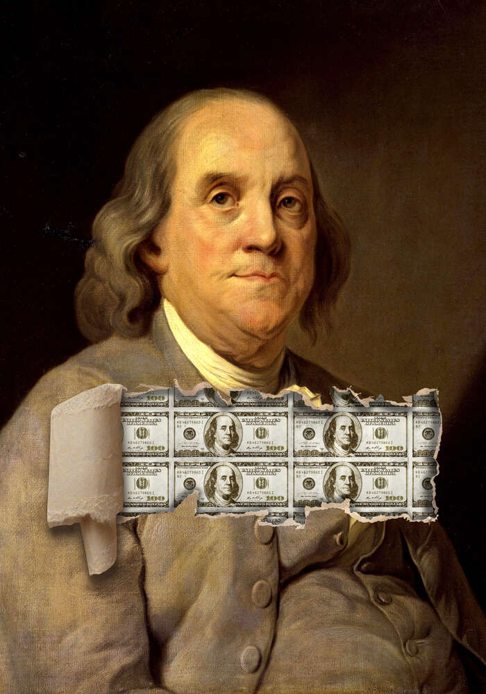 картина-постер Франклин и доллары