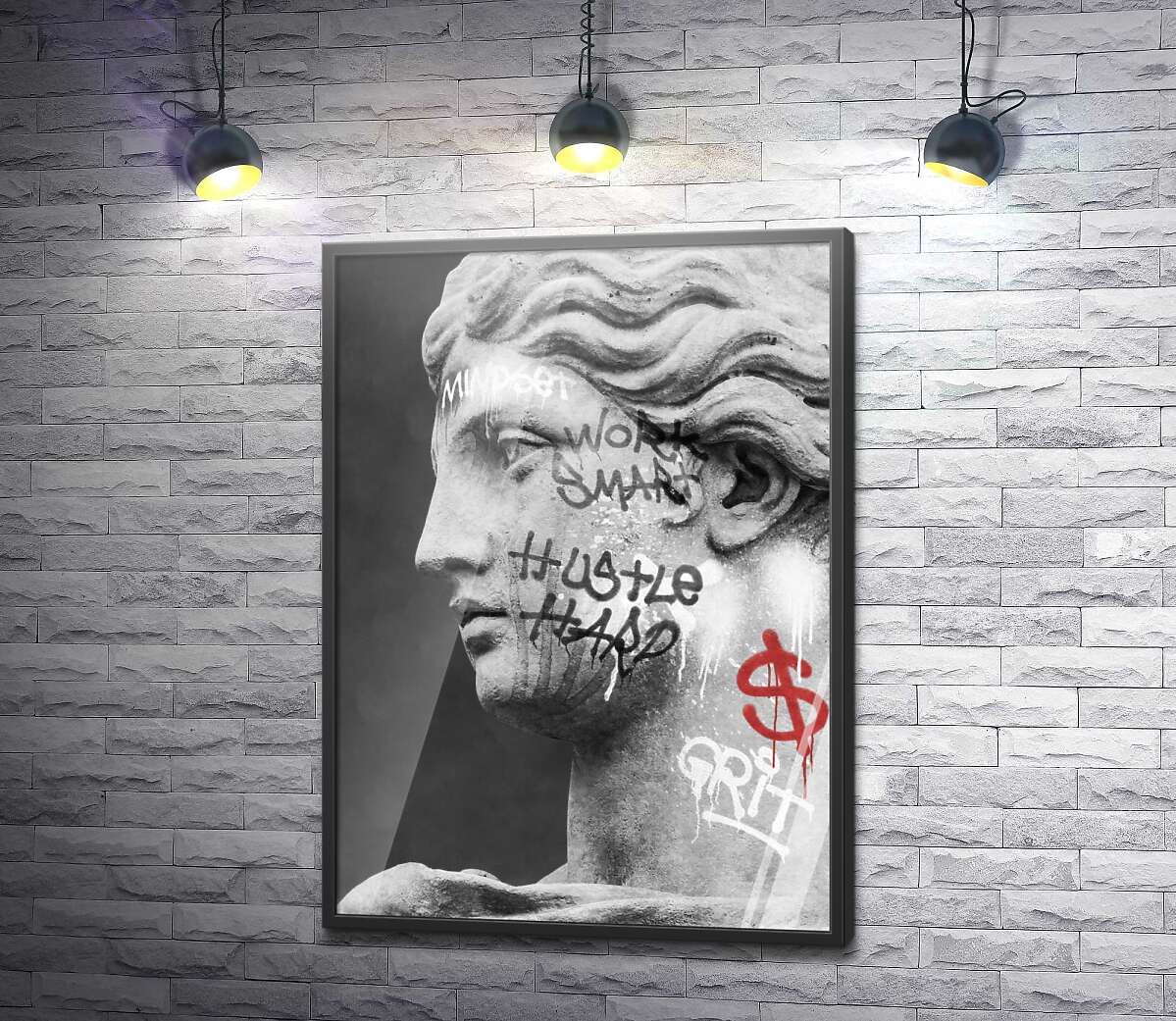 постер Граффити на греческой скульптуре