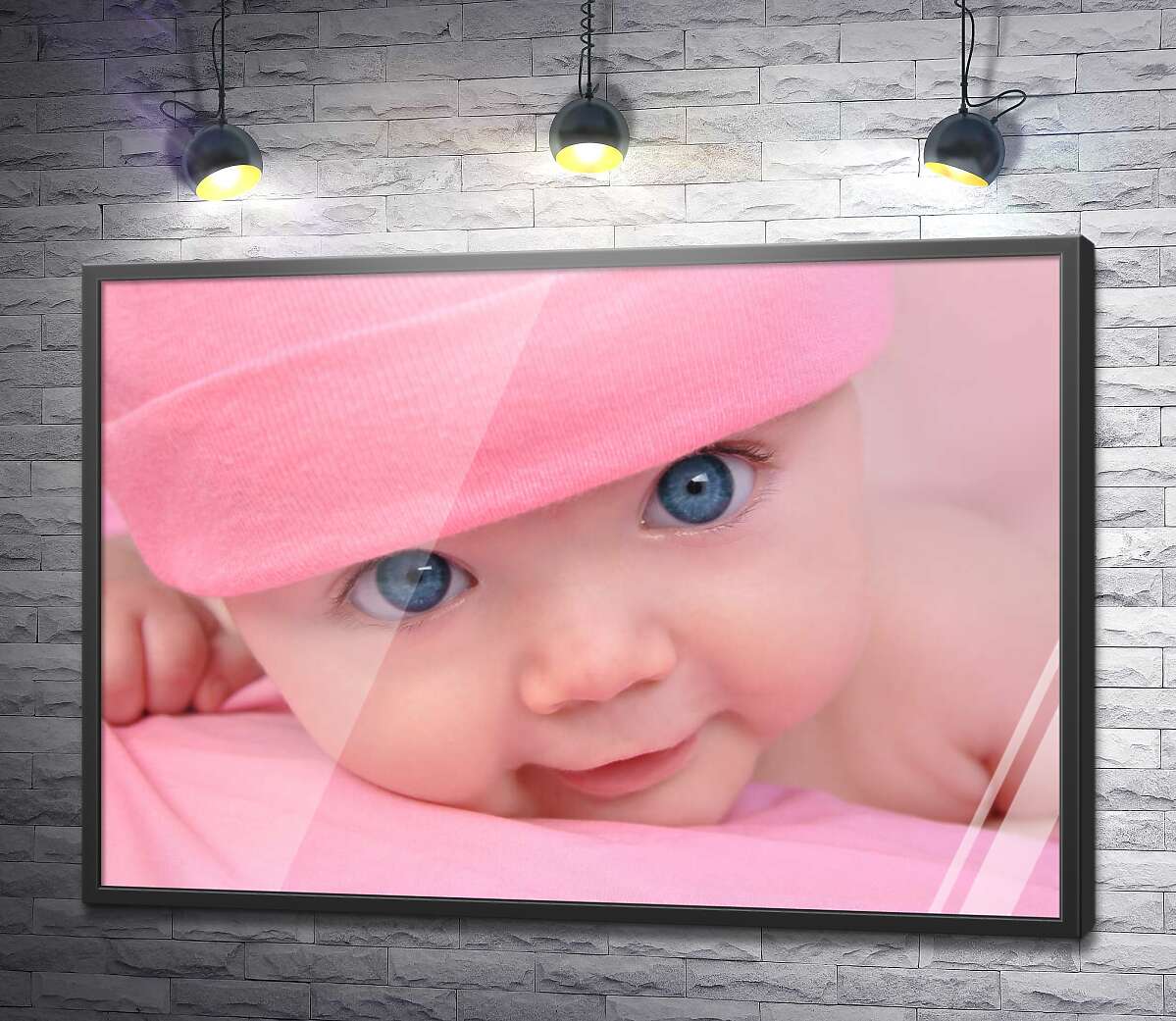 постер Чистый взгляд голубых глаз младенца