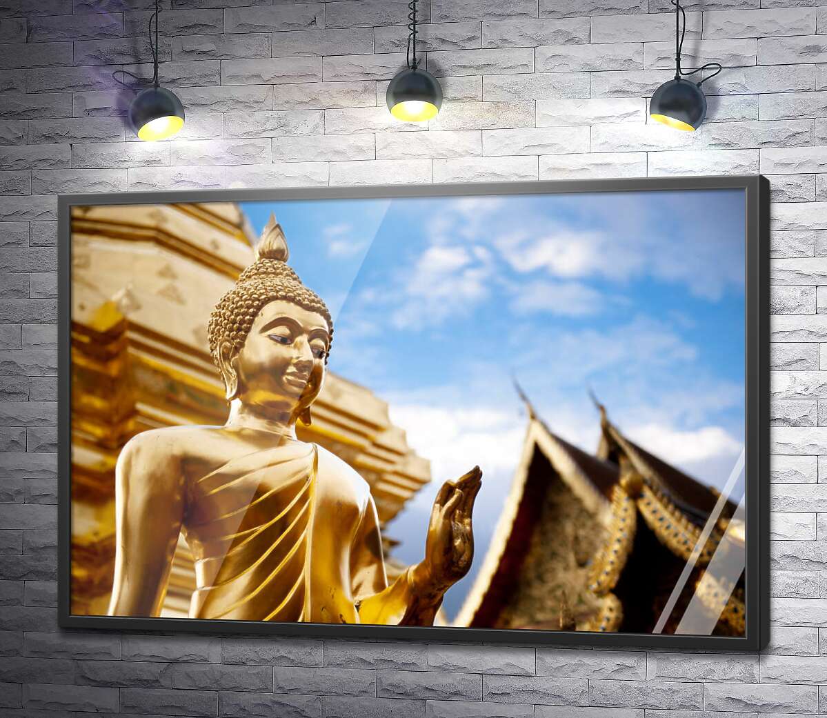 постер Золотая статуя будды