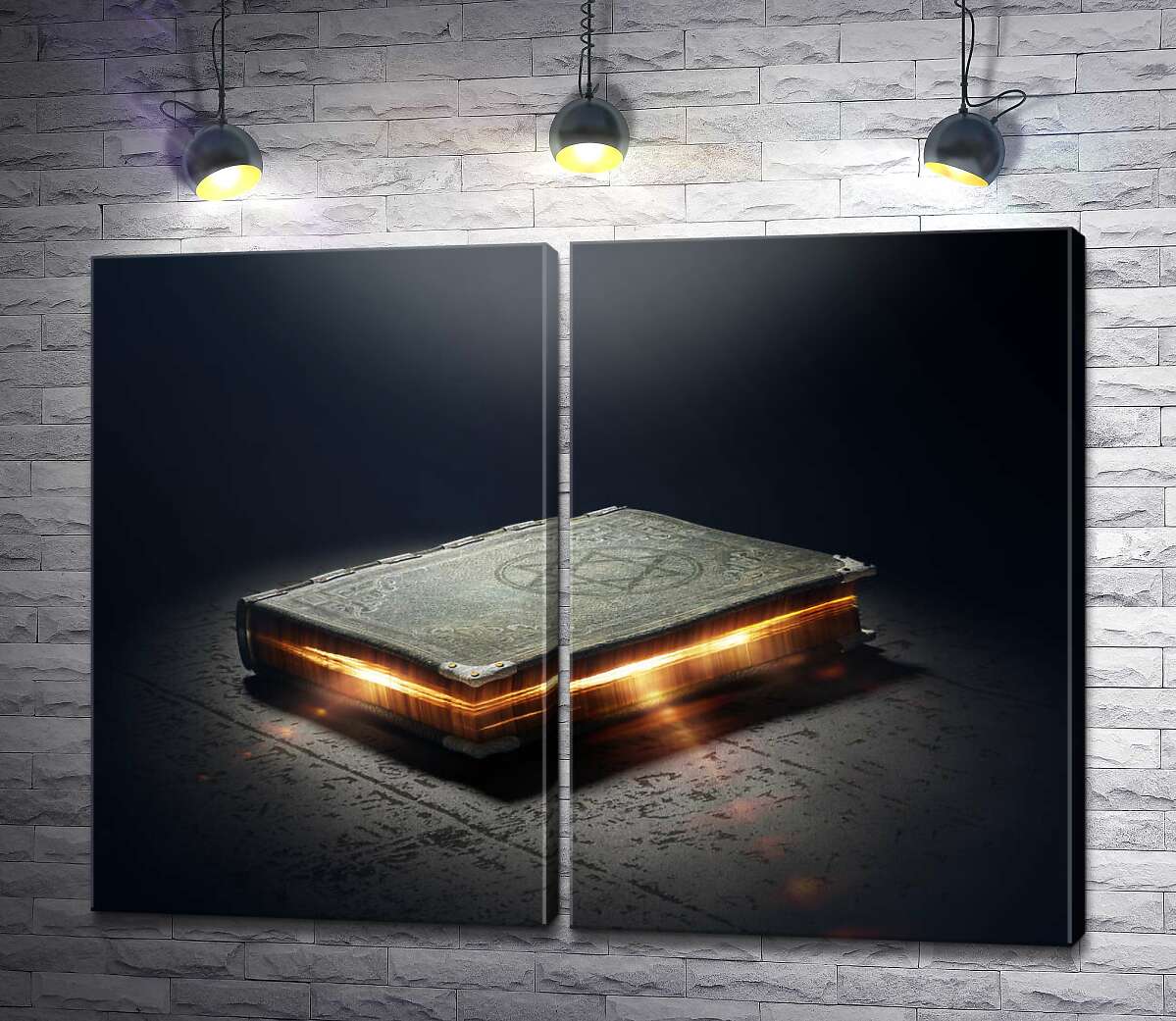 модульна картина Світло ув'язнений у книзі