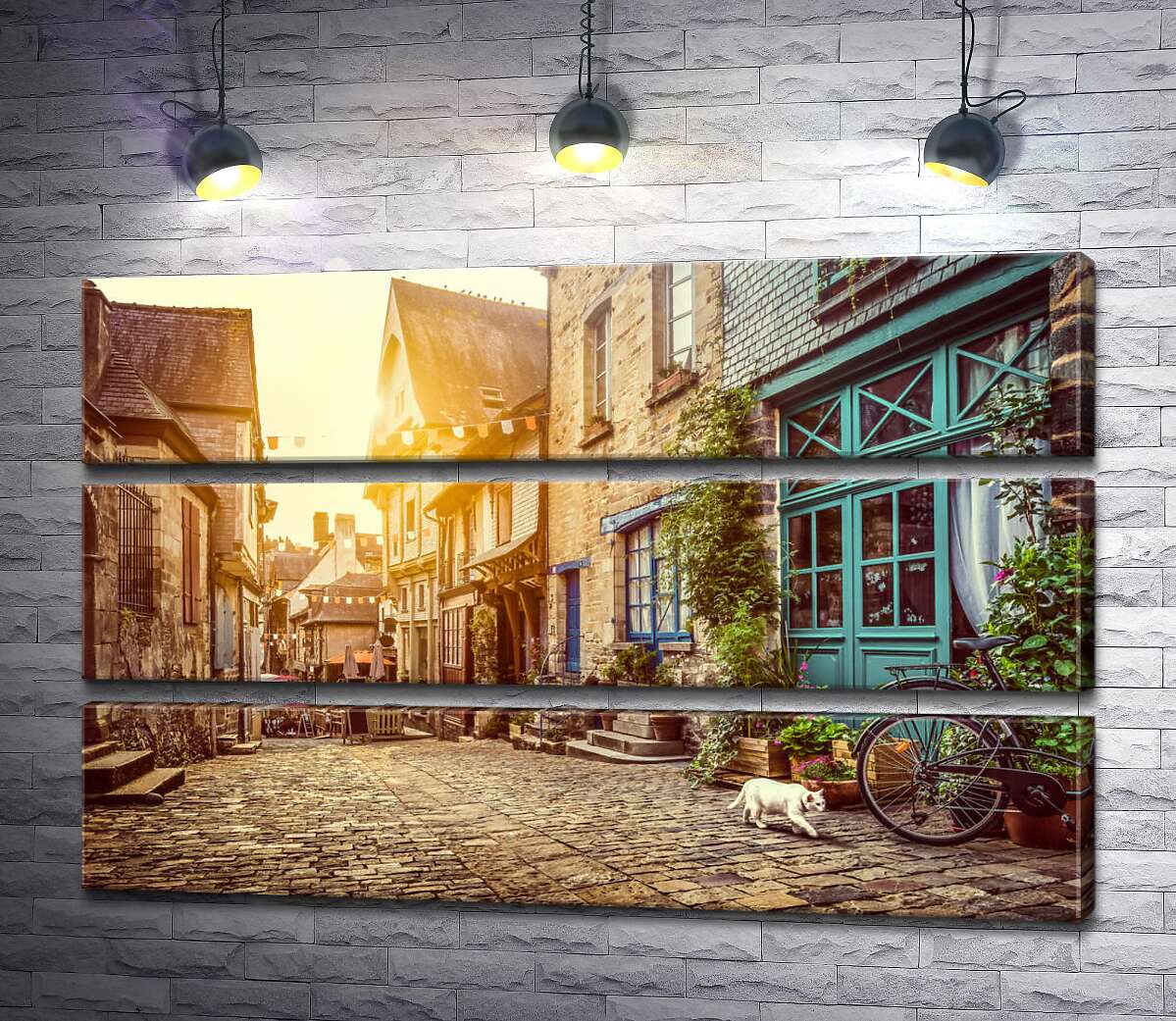 модульная картина Уютная старая европейская улица (Модуль №15)